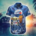 MLB Toronto Blue Jays Hawaiian Shirt Cute Baby Yoda Summer Holiday Gift MLB Toronto Blue Jays Hawaiian Shirt Cute Baby Yoda Summer Holiday Gift