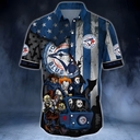 MLB Toronto Blue Jays Hawaiian Shirt Horror Halloween Characters Gift For Fans MLB Toronto Blue Jays Hawaiian Shirt Horror Halloween Characters Gift For Fans