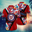 MLB Washington Nationals Hawaiian Shirt Aloha Tropical Flora Summer Lovers Gift MLB Washington Nationals Hawaiian Shirt Aloha Tropical Flora Summer Lovers Gift