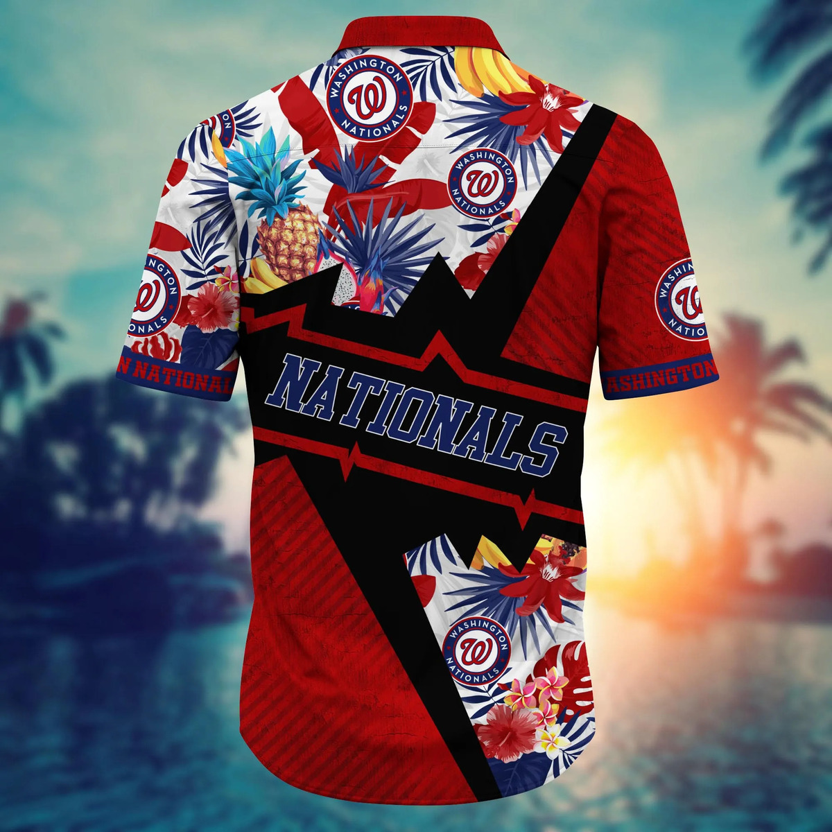 MLB Washington Nationals Hawaiian Shirt Aloha Tropical Flora Summer Lovers Gift MLB Washington Nationals Hawaiian Shirt Aloha Tropical Flora Summer Lovers Gift