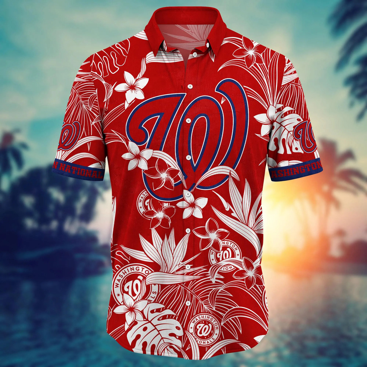 MLB Washington Nationals Hawaiian Shirt Tropical Flower Aloha Summer Lovers Gift MLB Washington Nationals Hawaiian Shirt Tropical Flower Aloha Summer Lovers Gift