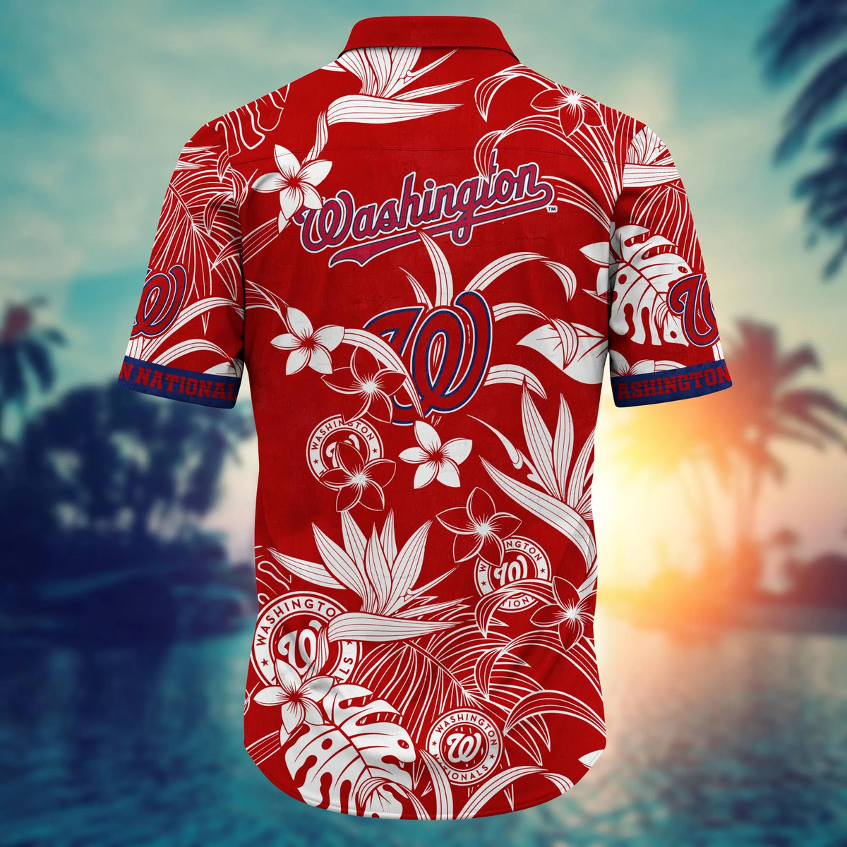 MLB Washington Nationals Hawaiian Shirt Tropical Flower Aloha Summer Lovers Gift MLB Washington Nationals Hawaiian Shirt Tropical Flower Aloha Summer Lovers Gift