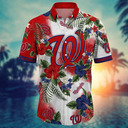 MLB Washington Nationals Hawaiian Shirt Hibiscus Flowers Aloha Beach Trip Gift MLB Washington Nationals Hawaiian Shirt Hibiscus Flowers Aloha Beach Trip Gift