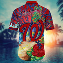 MLB Washington Nationals Hawaiian Shirt Colorful Ecosystem Summer Holiday Gift MLB Washington Nationals Hawaiian Shirt Colorful Ecosystem Summer Holiday Gift