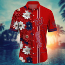 Red Aloha MLB Washington Nationals Hawaiian Shirt Abstract Flower Beach Lovers Gift Red Aloha MLB Washington Nationals Hawaiian Shirt Abstract Flower Beach Lovers Gift