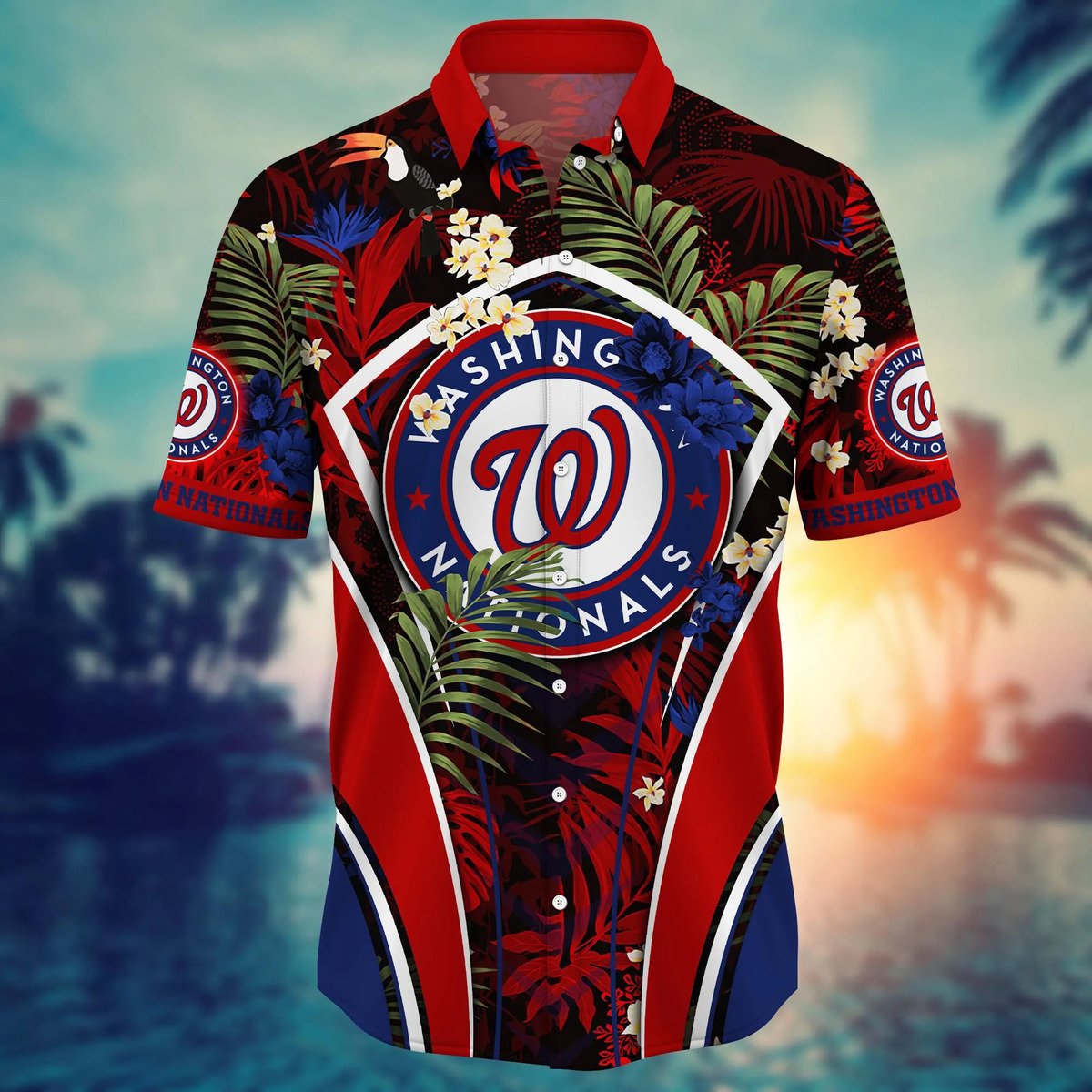 MLB Washington Nationals Hawaiian Shirt Aloha Summer Gift For Beach Trip MLB Washington Nationals Hawaiian Shirt Aloha Summer Gift For Beach Trip