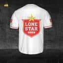 White Lone Star Baseball Jersey Sports Gift For Beer Drinkers White Lone Star Baseball Jersey Sports Gift For Beer Drinkers