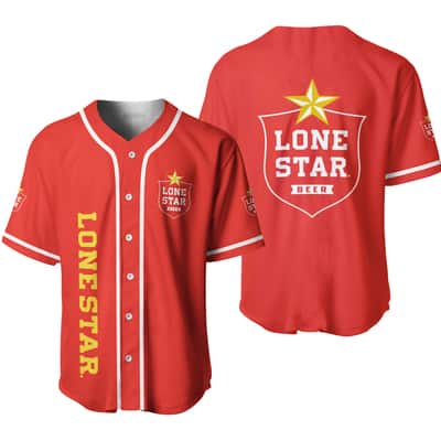 Red Lone Star Baseball Jersey Beer Gift For Sporty Lovers Red Lone Star Baseball Jersey Beer Gift For Sporty Lovers