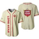 Beige Lone Star Baseball Jersey Gift For Sports Fans Beige Lone Star Baseball Jersey Gift For Sports Fans