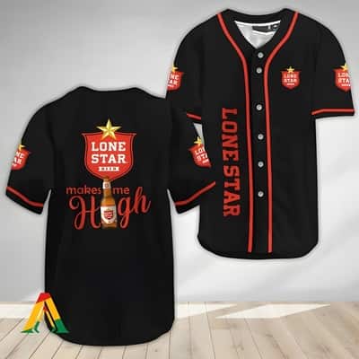 Lone Star Baseball Jersey Beer Make Me High Gift For Baseball Fans Lone Star Baseball Jersey Beer Make Me High Gift For Baseball Fans