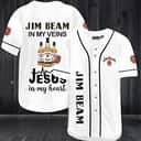 Jim Beam Baseball Jersey In My Veins Jesus In My Heart Gift For Whiskey Drinkers Jim Beam Baseball Jersey In My Veins Jesus In My Heart Gift For Whiskey Drinkers
