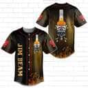 Cool Jim Beam Baseball Jersey Fire Skull Gift For Sports Lovers Cool Jim Beam Baseball Jersey Fire Skull Gift For Sports Lovers