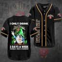 Gnomes I Only Drink Jim Beam Baseball Jersey 3 Days A Week Gift For Whiskey Lovers Gnomes I Only Drink Jim Beam Baseball Jersey 3 Days A Week Gift For Whiskey Lovers