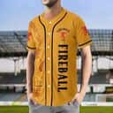 Fireball Baseball Jersey With Cool Skull Whisky Lovers Gift Fireball Baseball Jersey With Cool Skull Whisky Lovers Gift