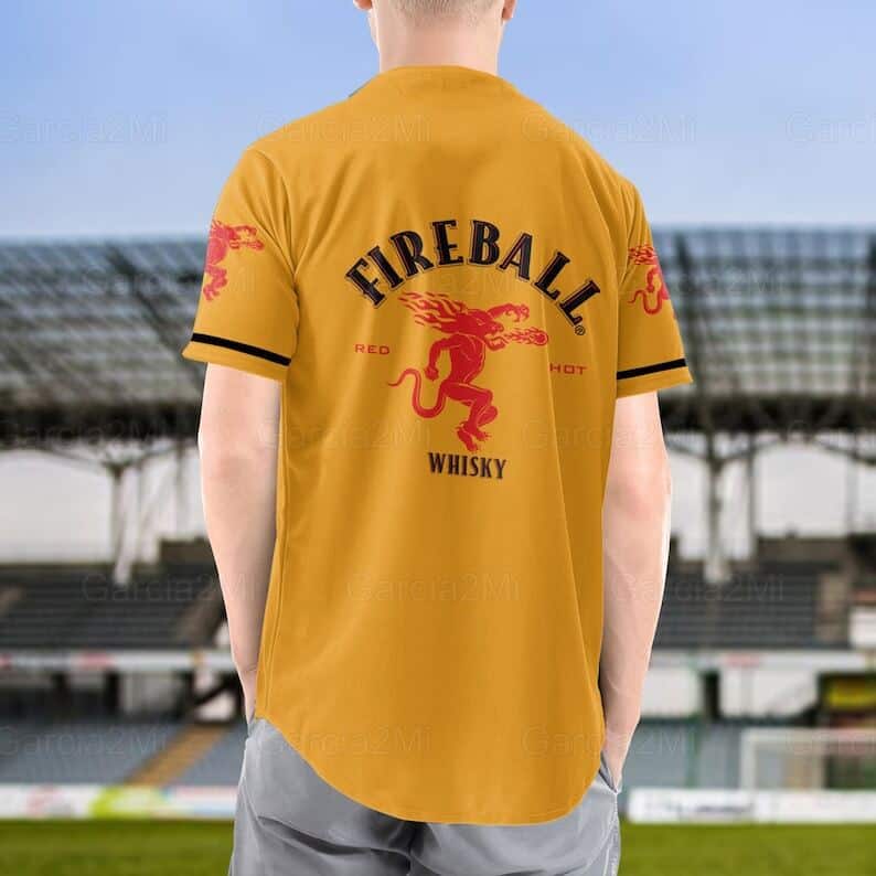 Fireball Baseball Jersey With Cool Skull Whisky Lovers Gift Fireball Baseball Jersey With Cool Skull Whisky Lovers Gift