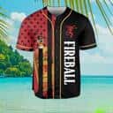 Fireball Baseball Jersey Tastes Like Heaven Burns Like Hell US Flag Gift For Whisky Lovers Fireball Baseball Jersey Tastes Like Heaven Burns Like Hell US Flag Gift For Whisky Lovers