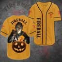Halloween Fireball Baseball Jersey Michael Myers Jack O' Lantern Gift For Whisky Lovers Halloween Fireball Baseball Jersey Michael Myers Jack O' Lantern Gift For Whisky Lovers