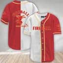 White And Red Split Fireball Baseball Jersey Gift For Sports Lovers White And Red Split Fireball Baseball Jersey Gift For Sports Lovers
