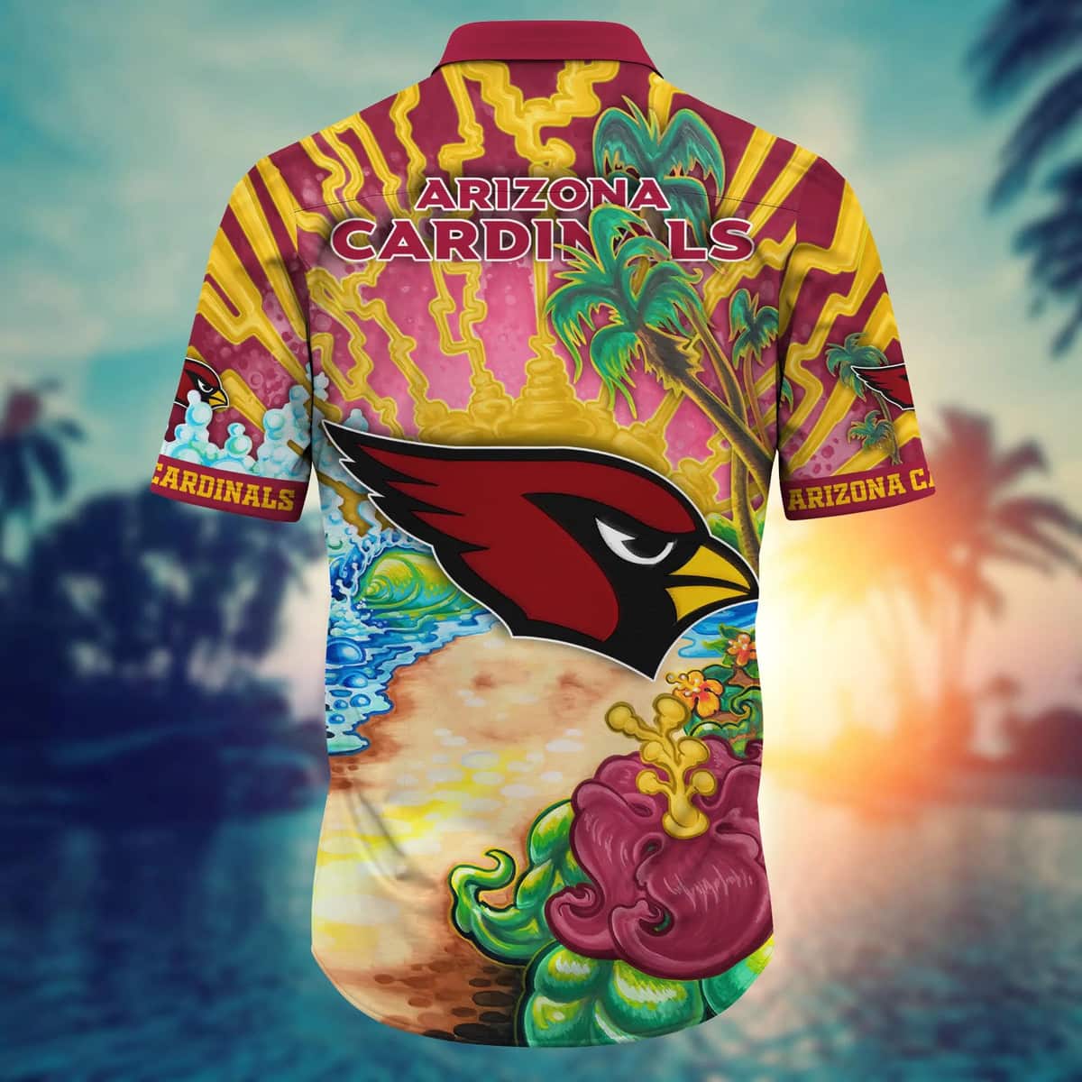 NFL Arizona Cardinals Hawaiian Shirt Colorful Tropical Ecosystem Gift For Cool Dad NFL Arizona Cardinals Hawaiian Shirt Colorful Tropical Ecosystem Gift For Cool Dad