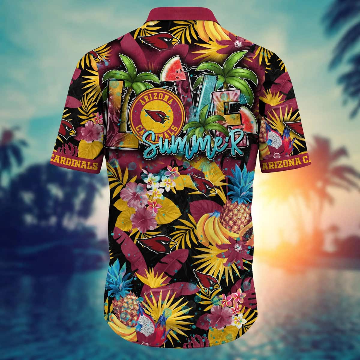 NFL Arizona Cardinals Hawaiian Shirt Colorful Tropical Fruit Gift For Cool Dad NFL Arizona Cardinals Hawaiian Shirt Colorful Tropical Fruit Gift For Cool Dad