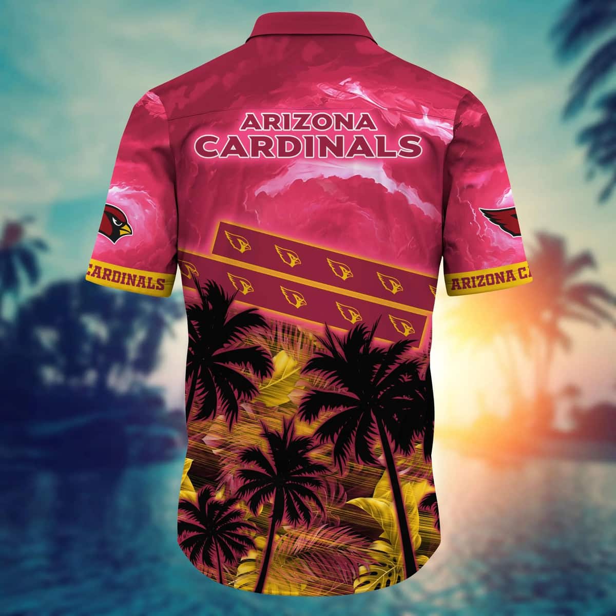 NFL Arizona Cardinals Hawaiian Shirt Vintage Sunset Aloha Gift For Grandfather NFL Arizona Cardinals Hawaiian Shirt Vintage Sunset Aloha Gift For Grandfather