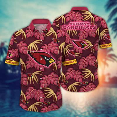 NFL Arizona Cardinals Hawaiian Shirt Aloha Palm Leaves Gift For Great Dad
