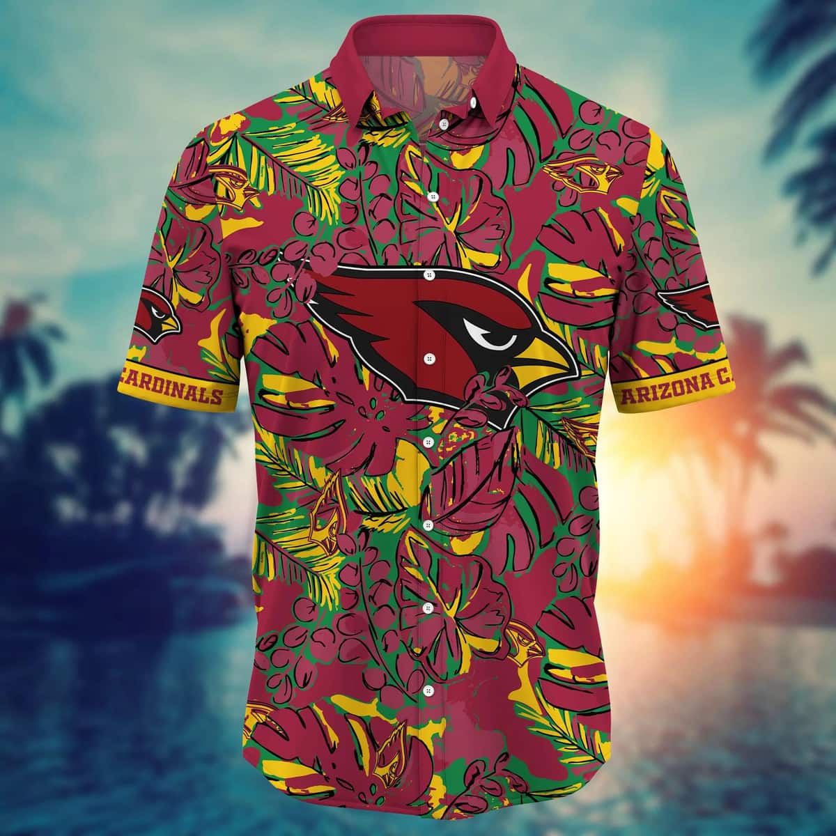 NFL Arizona Cardinals Hawaiian Shirt Colorful Tropical Summer Gift For Great Dad NFL Arizona Cardinals Hawaiian Shirt Colorful Tropical Summer Gift For Great Dad