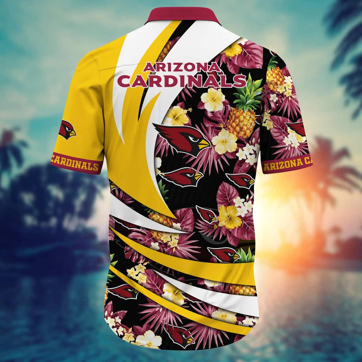 NFL Arizona Cardinals Hawaiian Shirt Tropical Summer Funny Gift For Dad NFL Arizona Cardinals Hawaiian Shirt Tropical Summer Funny Gift For Dad