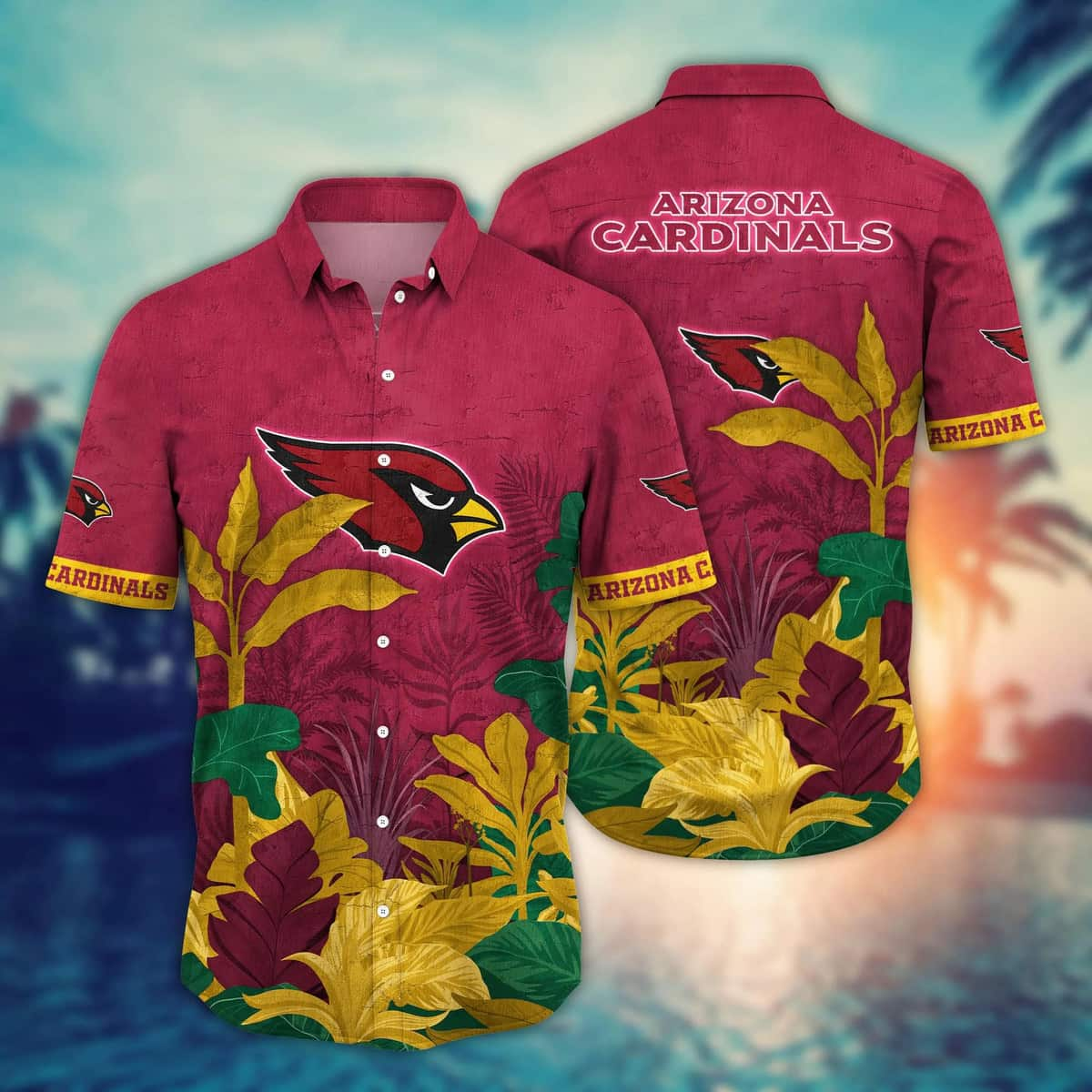 NFL Arizona Cardinals Hawaiian Shirt Various Tropical Plants Cool Gift For Dad