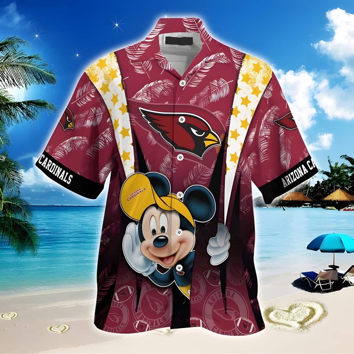 NFL Arizona Cardinals Hawaiian Shirt Mickey Mouse Gift For Disney Lovers NFL Arizona Cardinals Hawaiian Shirt Mickey Mouse Gift For Disney Lovers
