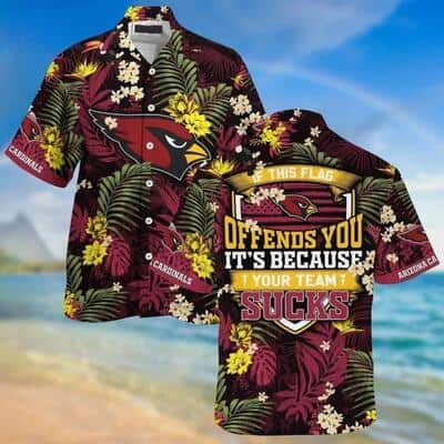 NFL Arizona Cardinals Hawaiian Shirt If This Flag Offends You Gift For New Dad