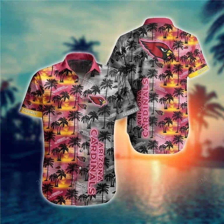 Vintage Aloha NFL Arizona Cardinals Hawaiian Shirt Palm Island Gift For Grandfather