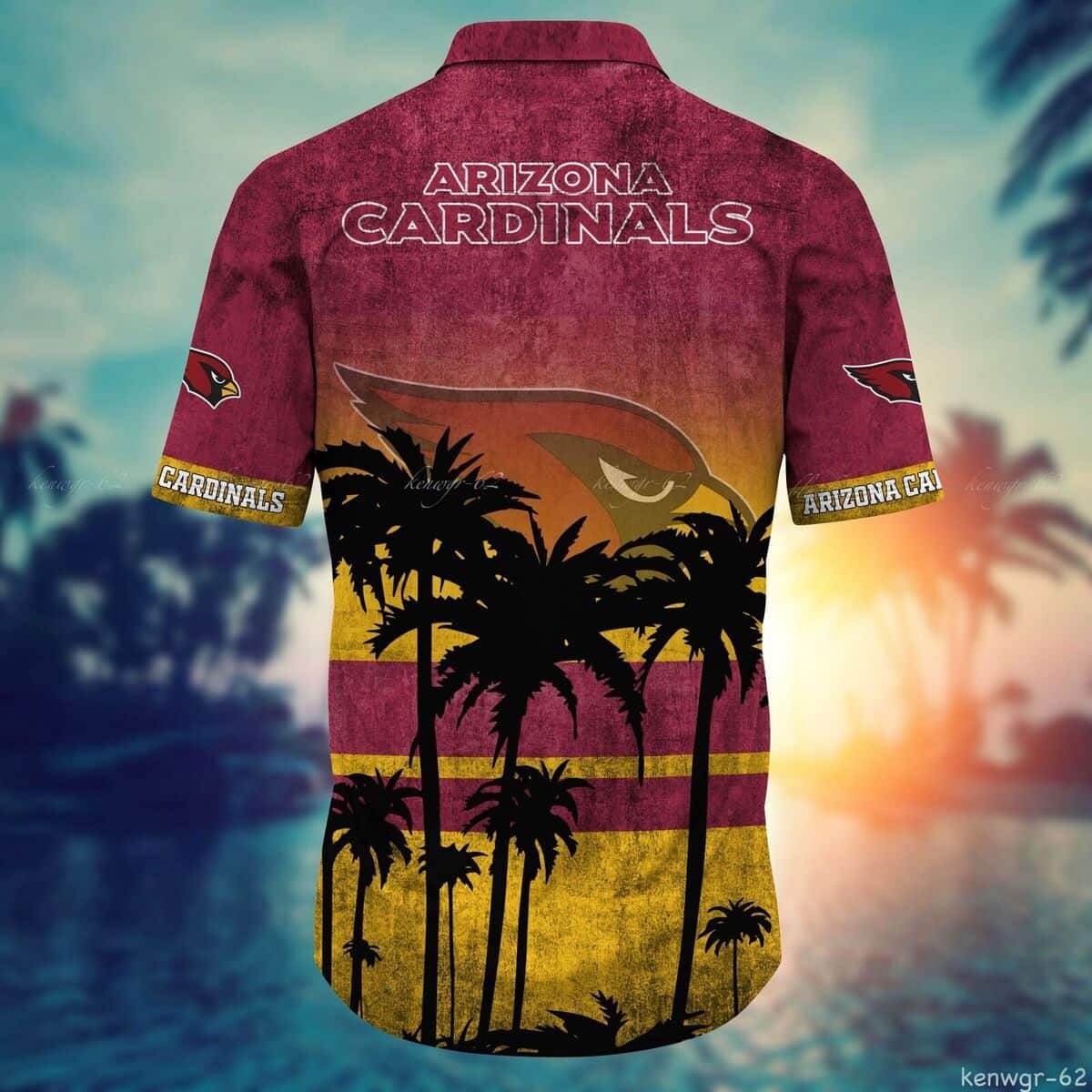 NFL Arizona Cardinals Hawaiian Shirt Vintage Aloha Sunset Gift For Great Dad NFL Arizona Cardinals Hawaiian Shirt Vintage Aloha Sunset Gift For Great Dad
