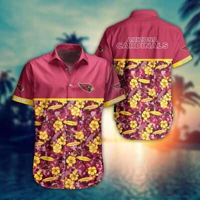 NFL Arizona Cardinals Hawaiian Shirt Colorful Hibiscus Flowers Summer Holiday Gift