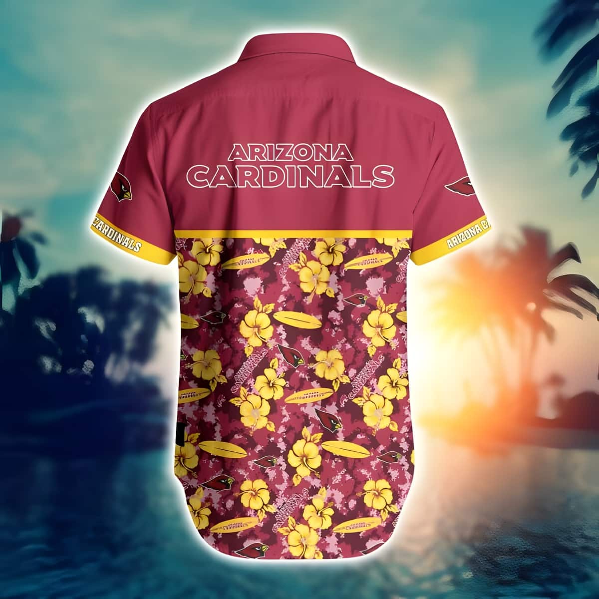 NFL Arizona Cardinals Hawaiian Shirt Colorful Hibiscus Flowers Summer Holiday Gift NFL Arizona Cardinals Hawaiian Shirt Colorful Hibiscus Flowers Summer Holiday Gift