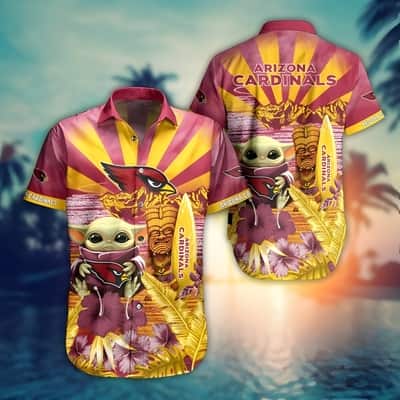 NFL Arizona Cardinals Hawaiian Shirt Baby Yoda Star Wars Gift For Father-In-Law