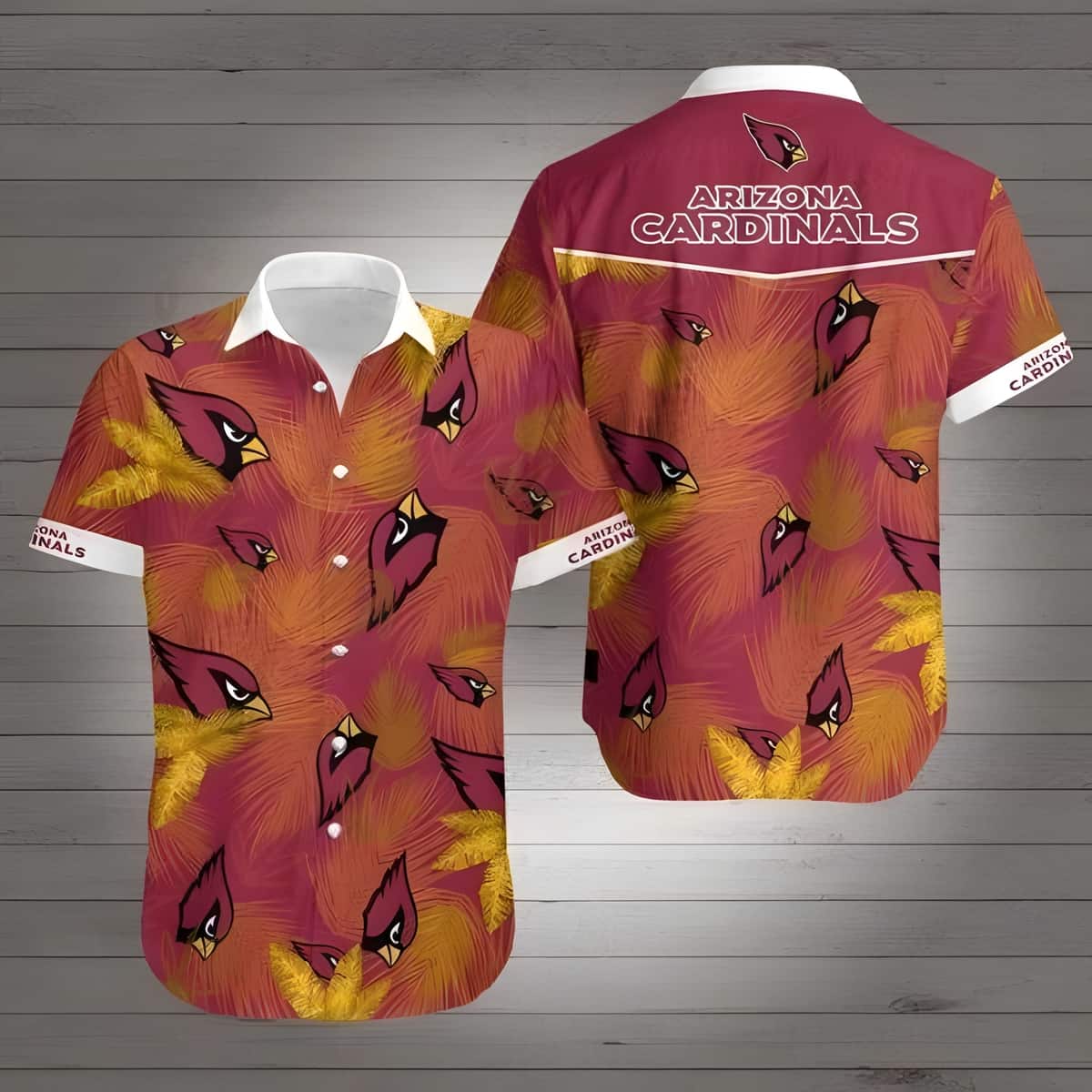 NFL Arizona Cardinals Hawaiian Shirt Tropical Leaves Gift For Dad Who Wants Nothing NFL Arizona Cardinals Hawaiian Shirt Tropical Leaves Gift For Dad Who Wants Nothing