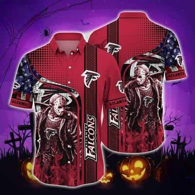 NFL Atlanta Falcons Hawaiian Shirt Jason Voorhees Friday The 13th Gift For Crazy Fans NFL Atlanta Falcons Hawaiian Shirt Jason Voorhees Friday The 13th Gift For Crazy Fans