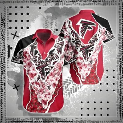 NFL Atlanta Falcons Hawaiian Shirt Aloha Tropical Flowery Football Players Gift