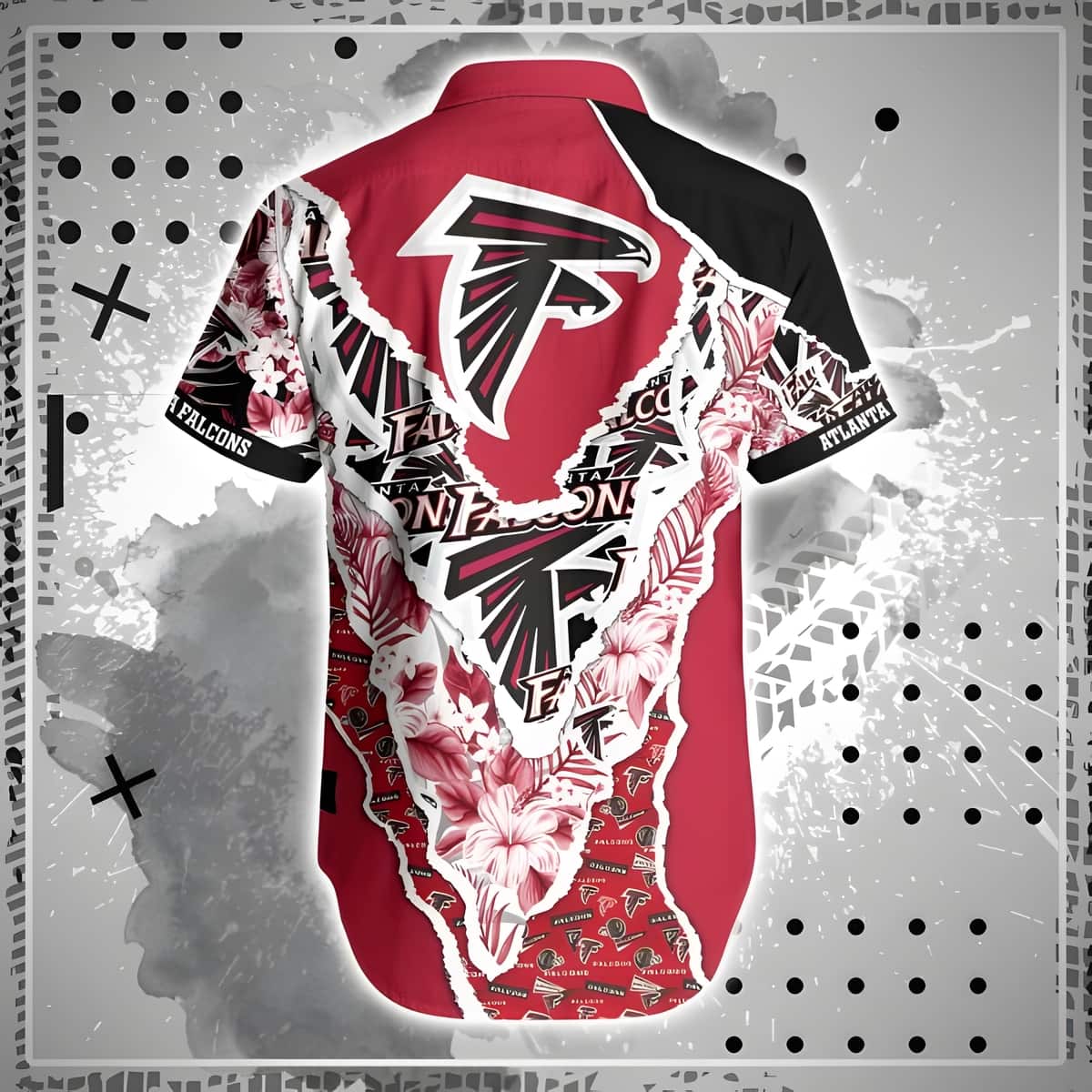 NFL Atlanta Falcons Hawaiian Shirt Aloha Tropical Flowery Football Players Gift NFL Atlanta Falcons Hawaiian Shirt Aloha Tropical Flowery Football Players Gift