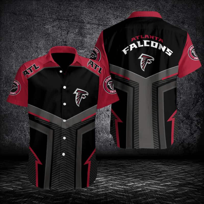 NFL Atlanta Falcons Hawaiian Shirt Black And Red Unique Gift For Game Lovers