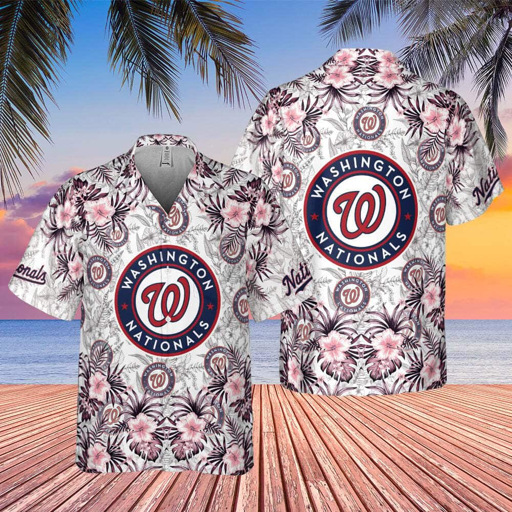 MLB Washington Nationals Hawaiian Shirt Simple Tropical Flora Beach Lovers Gift
