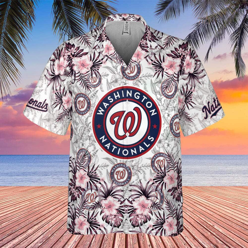 MLB Washington Nationals Hawaiian Shirt Simple Tropical Flora Beach Lovers Gift MLB Washington Nationals Hawaiian Shirt Simple Tropical Flora Beach Lovers Gift