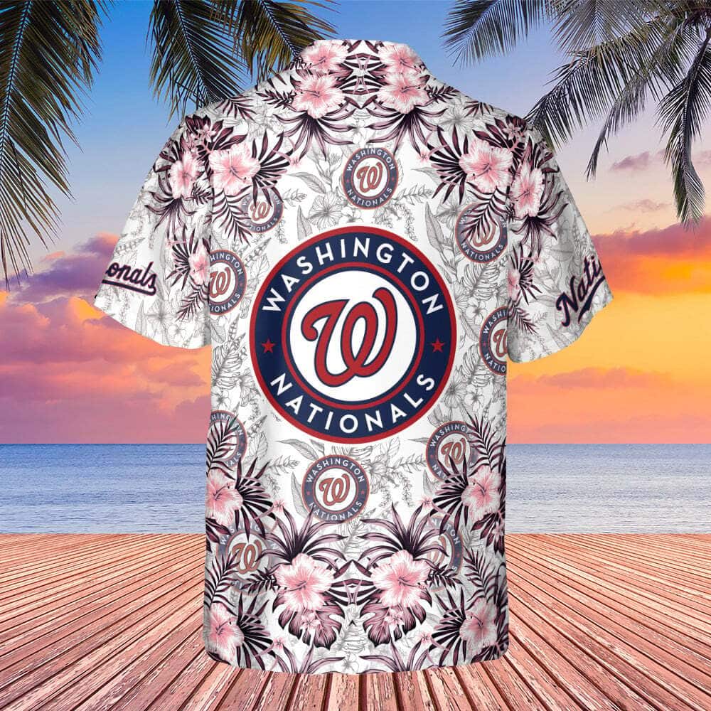 MLB Washington Nationals Hawaiian Shirt Simple Tropical Flora Beach Lovers Gift MLB Washington Nationals Hawaiian Shirt Simple Tropical Flora Beach Lovers Gift