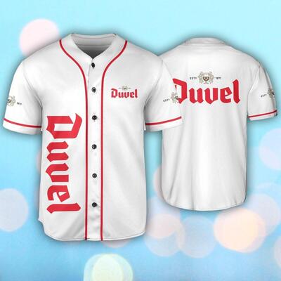 Basic White Duvel Baseball Jersey Gift For Sporty Friends Basic White Duvel Baseball Jersey Gift For Sporty Friends