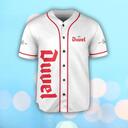Basic White Duvel Baseball Jersey Gift For Sporty Friends Basic White Duvel Baseball Jersey Gift For Sporty Friends