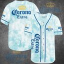 Corona Extra Baseball Jersey Soft Blue Splash Gift For Sporty Friends Corona Extra Baseball Jersey Soft Blue Splash Gift For Sporty Friends
