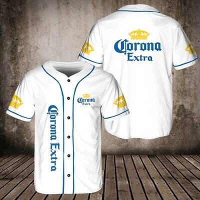 Corona Extra Baseball Jersey White Basic Best Gift For Beer Lovers Corona Extra Baseball Jersey White Basic Best Gift For Beer Lovers