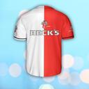 Red And White Split Beck’s Baseball Jersey Gift For Beer Lovers Red And White Split Beck’s Baseball Jersey Gift For Beer Lovers