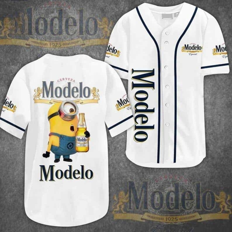 Cute Minions Loves Modelo Baseball Jersey Gift For Beer Lovers